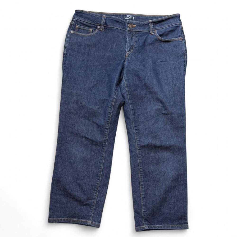 LOFT Dark Wash Modern Crop Jeans, Women's Size 30/10